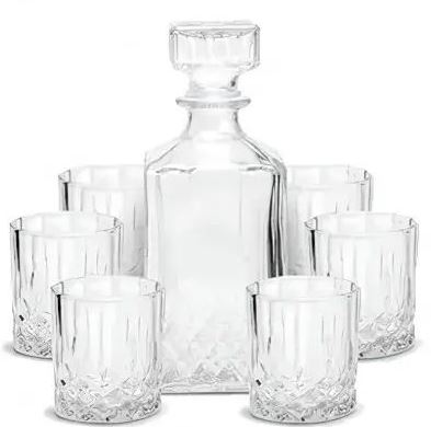 S&T 9099 Whiskey Set: Decanter 1 L & 6 Glasses 200 mL, 7 pcs