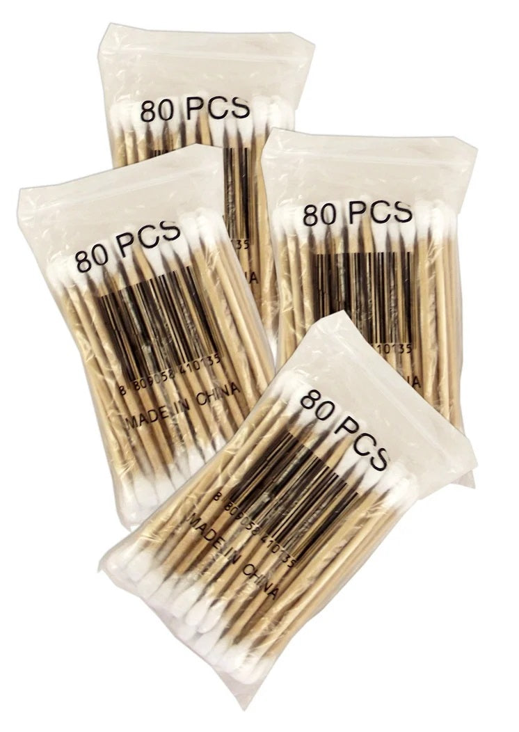 Wooden Cotton Swabs, Bag, 80 pcs - Image 3