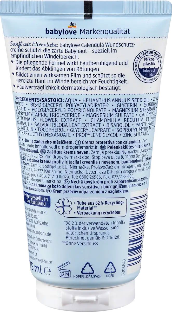 Babylove Calendula Sensitive Diaper Rash Cream, 75 mL - Image 2
