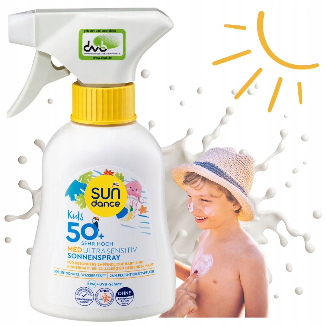 Sundance Kids Med Ultra Sensitive SPF 50+ Kids' Sunscreen Spray, 200 mL - Image 2