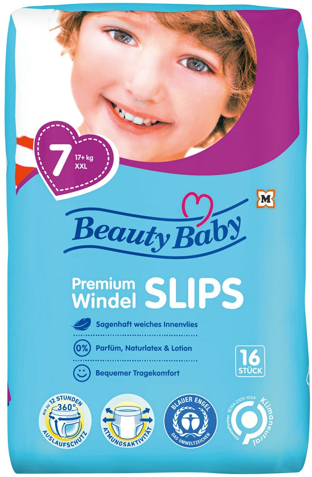 Beauty Baby Size 7 Baby Pull-Up Diaper Pants, 17+ kg, 16 pcs