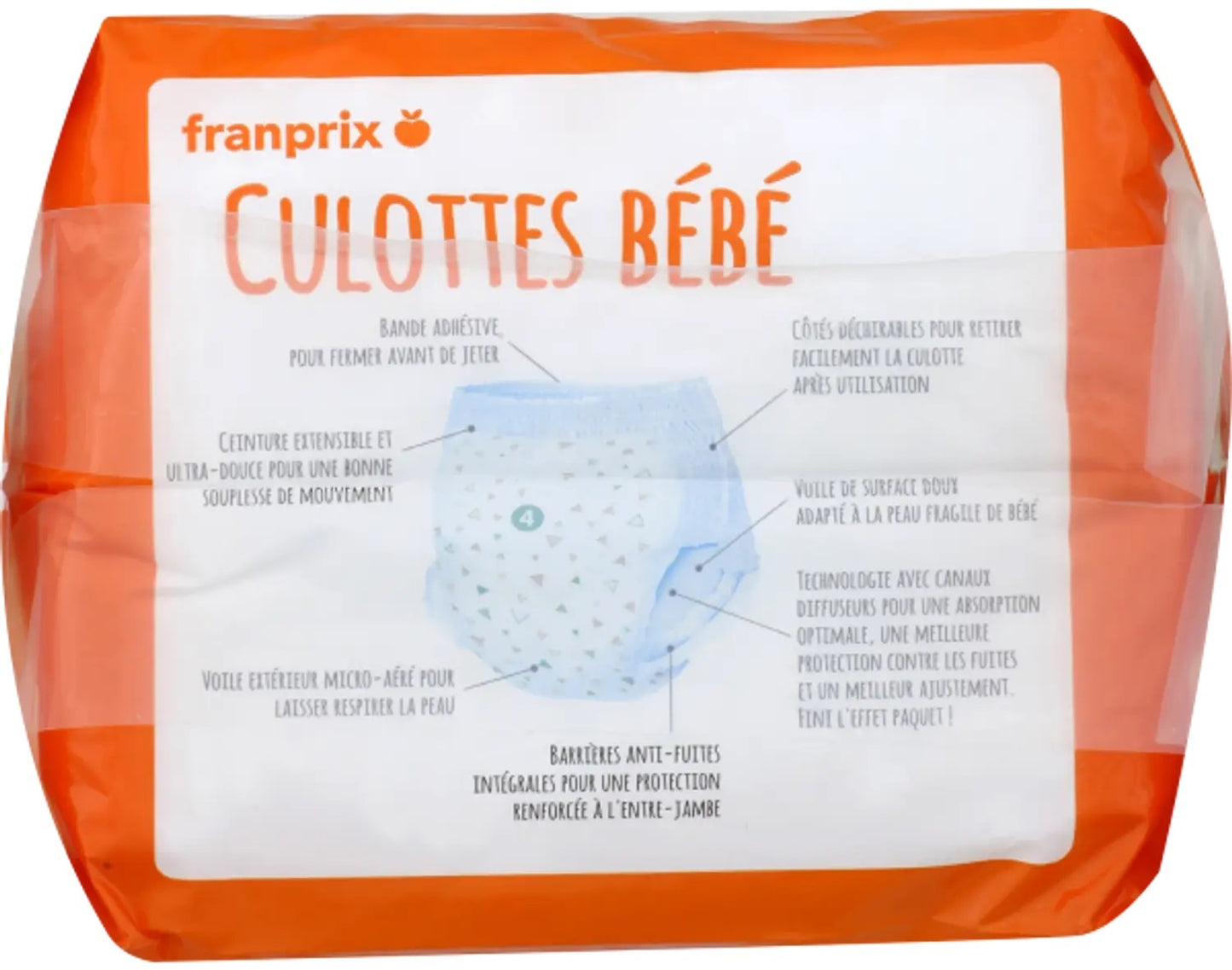 Franprix Size 4 Baby Pull-Up Diaper Pants, 8-15 kg, 22 pcs - Image 4