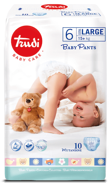 Trudi Size 6 Baby Pull-Up Diaper Pants, 15+ kg, 10 pcs