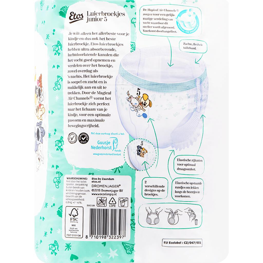 Etos Junior Size 5 Baby Pull-Up Diaper Pants, 12-18 kg, 22 pcs - Image 2