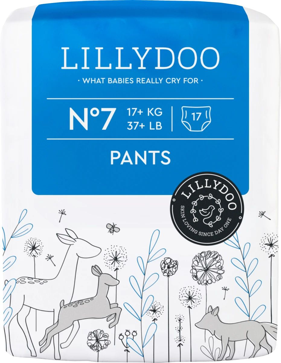 Lillydoo Size 7 Baby Pull-Up Diaper Pants, 17+ kg, 17 pcs