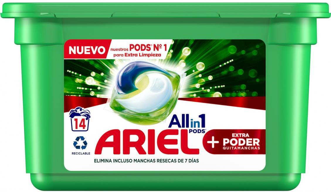 Ariel All-in-1 Pods Extra Power Laundry Detergent Pods, 14 pcs (Price per 1 pc)
