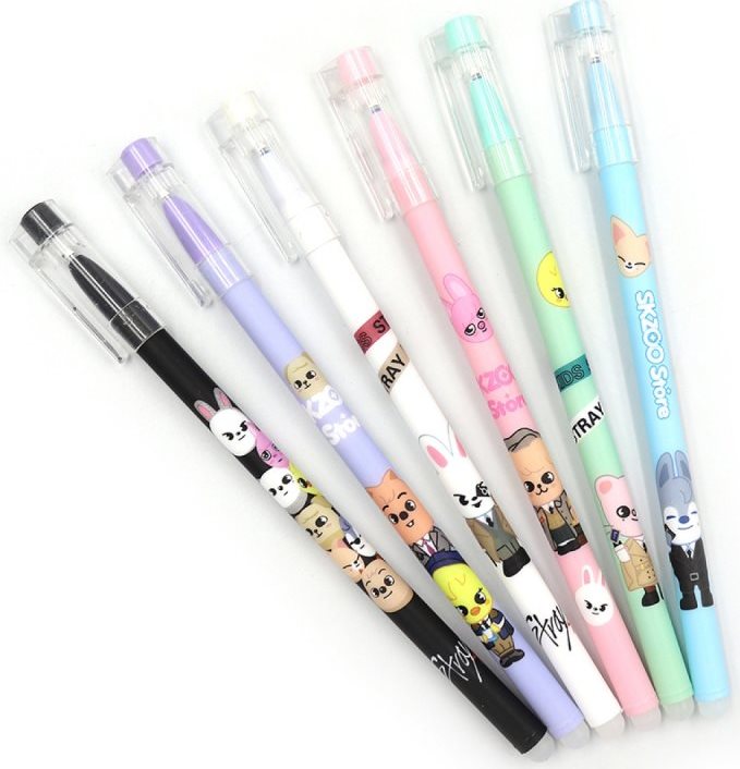 Josef Otten 1845 Stray Kids Erasable Blue Gel Pen, 0.5 mm, Assorted
