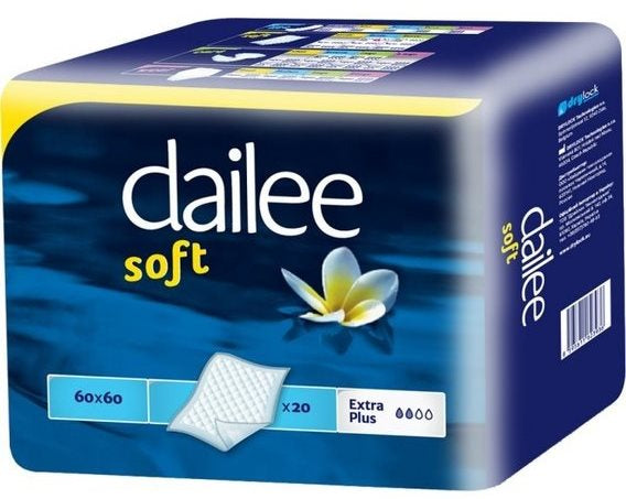 Dailee Soft Extra Plus Underpads, 60 x 60 cm, 20 pcs