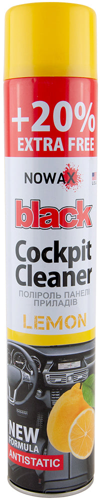 Nowax Black Cockpit Cleaner Lemon Dashboard Polish, 750 mL