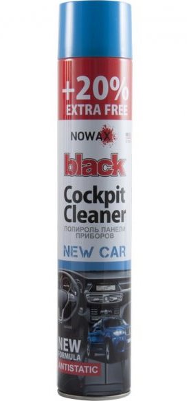 Nowax Black Cockpit Cleaner New Car Dashboard Polish, 750 mL
