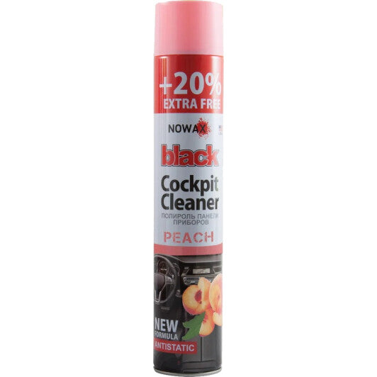 Nowax Black Cockpit Cleaner Peach Dashboard Polish, 750 mL