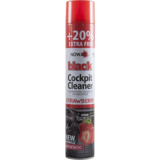 Nowax Black Cockpit Cleaner Strawberry Dashboard Polish, 750 mL