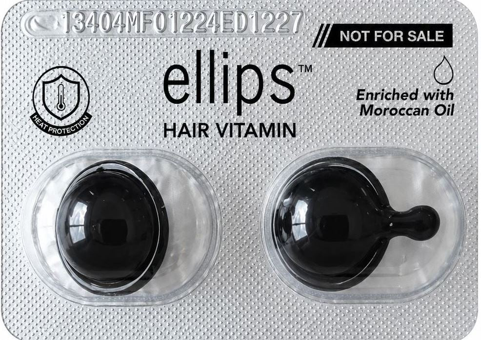 Ellips Night Radiance Vitamin Hair Capsules for Dark Hair, 2 pcs