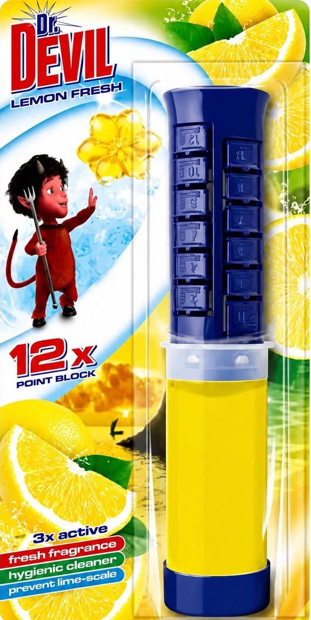 Dr.Devil Lemon Freshness Toilet Gel Stamp, 75 mL