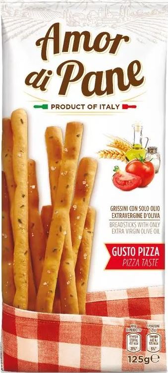 Helcom Amor di Pane Pizza-Flavored Breadsticks, 125 g