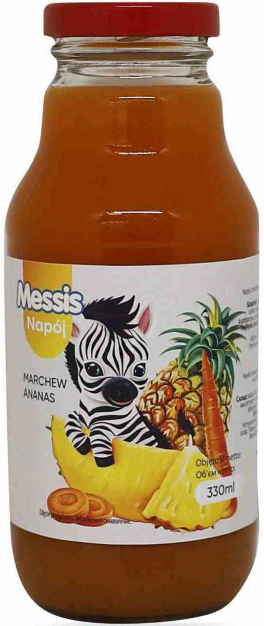 Messis Pineapple & Carrot Juice Drink, 330 mL