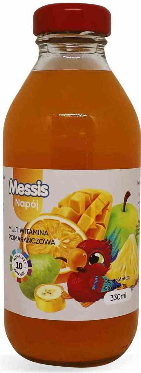 Messis Orange Multivitamin Juice Drink with 10 Vitamins, 330 mL