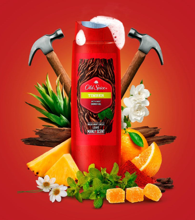 Old Spice Timber Shower Gel, 400 mL - Image 2