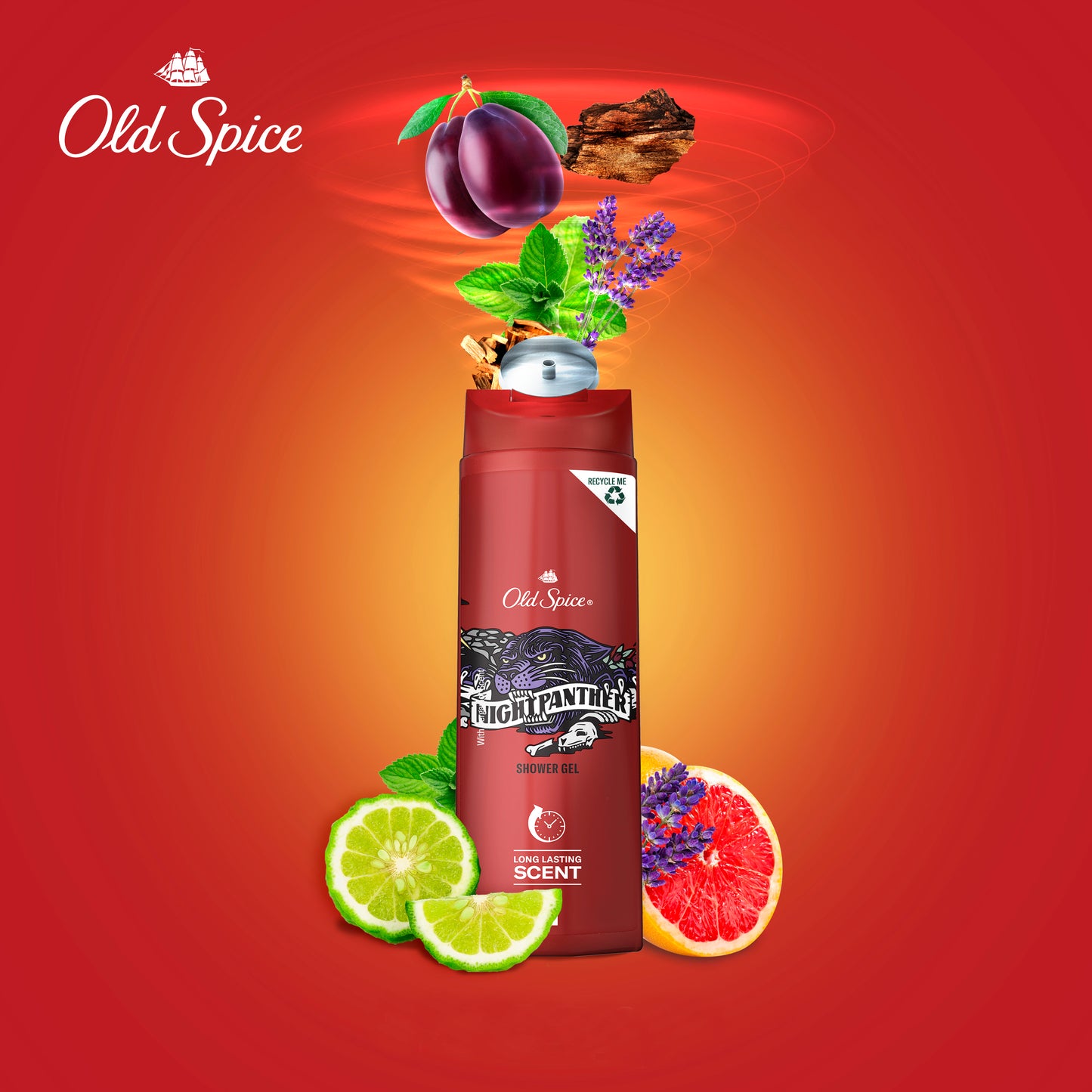 Old Spice Night Panther Shower Gel, 400 mL - Image 2