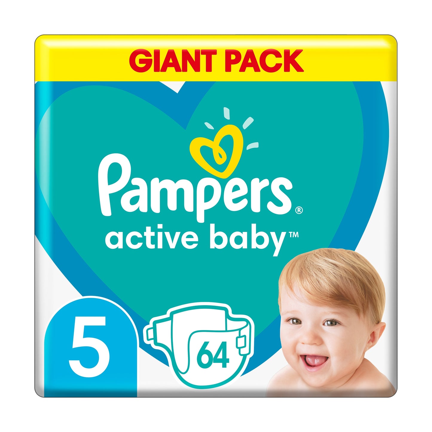 Pampers Active Baby 5 Junior Baby Diapers, 64 pcs, 11-16 kg