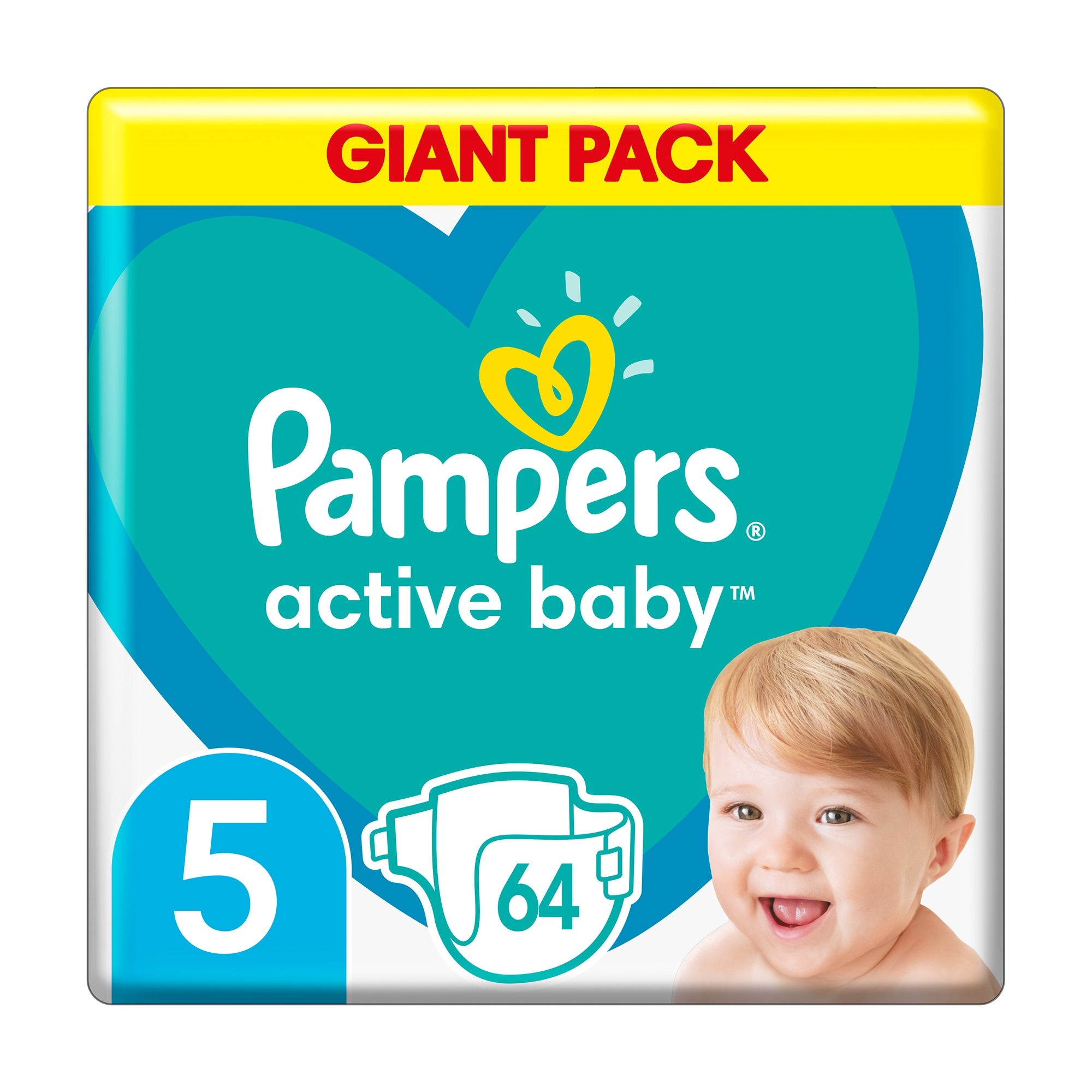 Pampers Active Baby 5 Junior Baby Diapers, 64 pcs, 11-16 kg