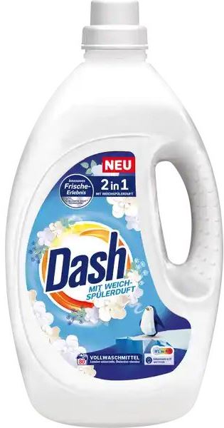 Dash 2-in-1 Universal Laundry Detergent Gel, 80 Loads, 3.6 L