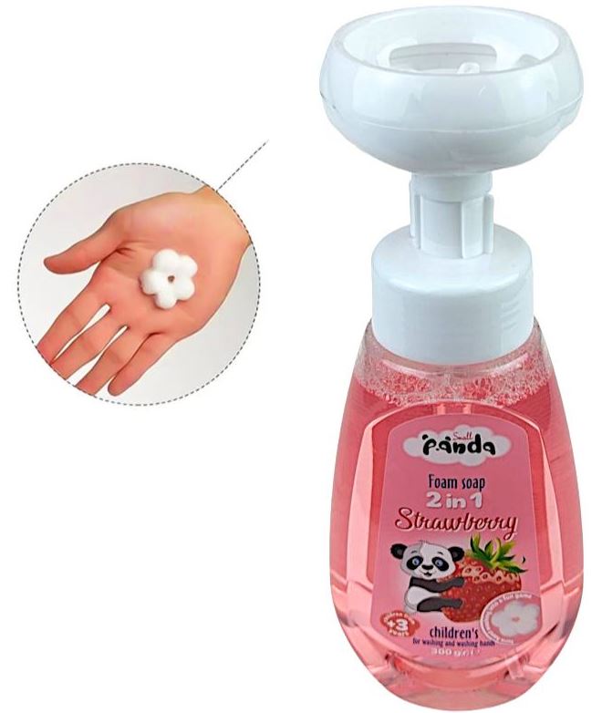 Small Panda Strawberry 2-in-1 Kids' Foaming Hand Soap, 300 g - Image 2