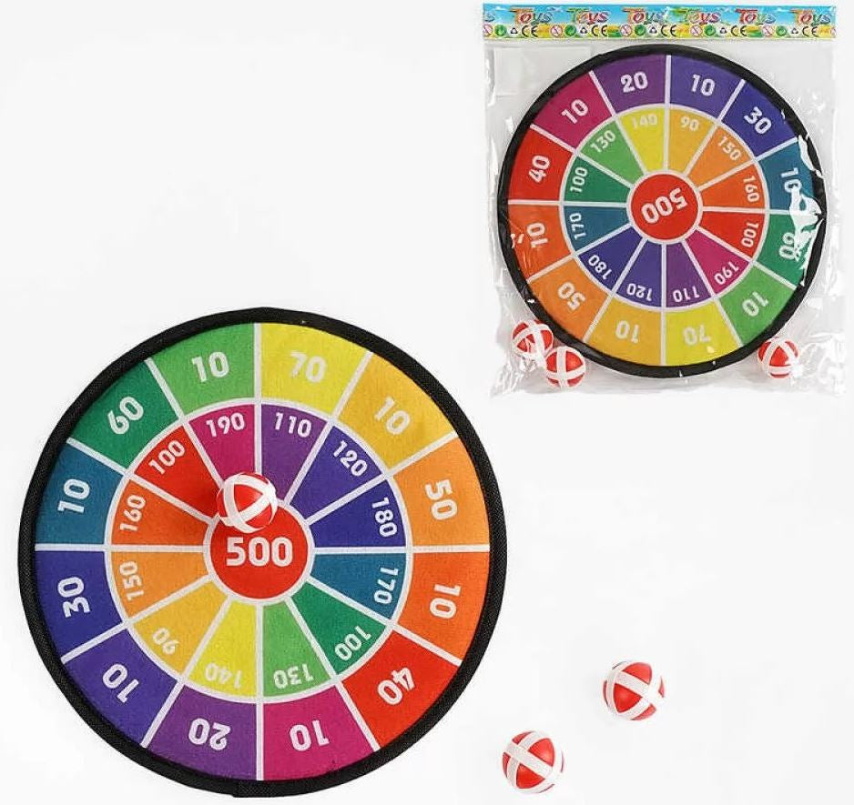 66328-3 Darts Game with Fabric Target & 3 Hook-and-Loop Balls