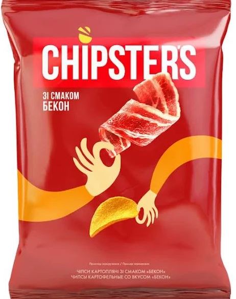 Chipster's Bacon Potato Chips, 110 g