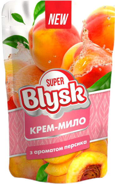Super Blysk Peach Liquid Cream Soap Refill Pouch, 460 mL