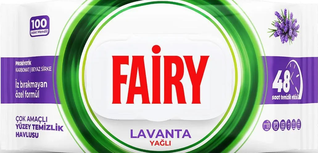 Fairy Lavender Wet Cleaning Wipes, 100 pcs
