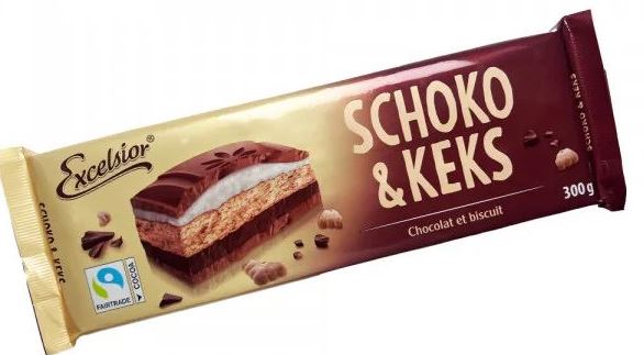 Excelsior Chocolate & Cookie Chocolate Bar, 300 g