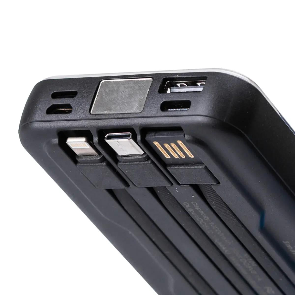 SmartX X-104 Power Bank with Wireless Charging, USB-C, USB-A, microUSB & Apple Lightning, 10000 mAh - Image 3
