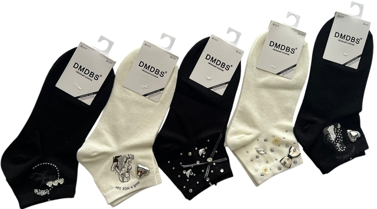 DMDBS D:017 Women's Low-Cut Socks, Size 36-41