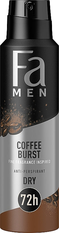 Fa Men Coffee Burst Men's Antiperspirant Spray, 150 mL