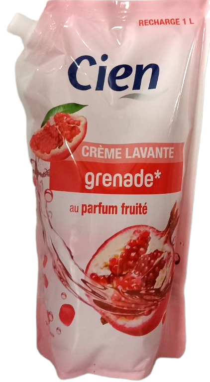 Cien Pomegranate Liquid Cream Soap Refill, 1 L