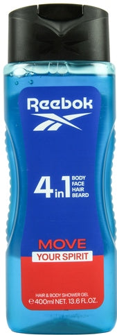 Reebok Move Your Spirit Men's 4-in-1 Shower Gel, 400 mL