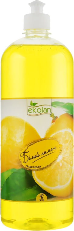 Ekolan White Lemon Liquid Hand Soap with Push-Pull Cap, 1000 g