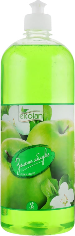 Ekolan Green Apple Liquid Hand Soap with Push-Pull Cap, 1000 g