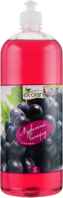 Ekolan Muscat Grape Liquid Hand Soap with Push-Pull Cap, 1000 g