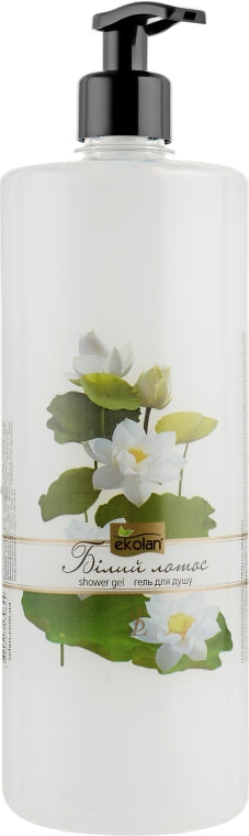 Ekolan White Lotus Shower Gel with Pump, 1000 g