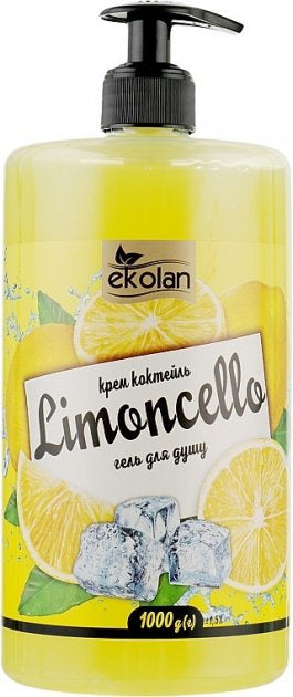 Ekolan Limoncello Cream Cocktail Shower Gel with Pump, 1000 g