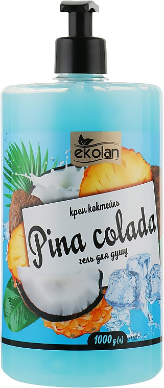 Ekolan Pina Colada Cream Cocktail Shower Gel with Pump, 1000 g