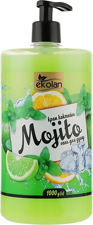 Ekolan Mojito Cream Cocktail Shower Gel with Pump, 1000 g