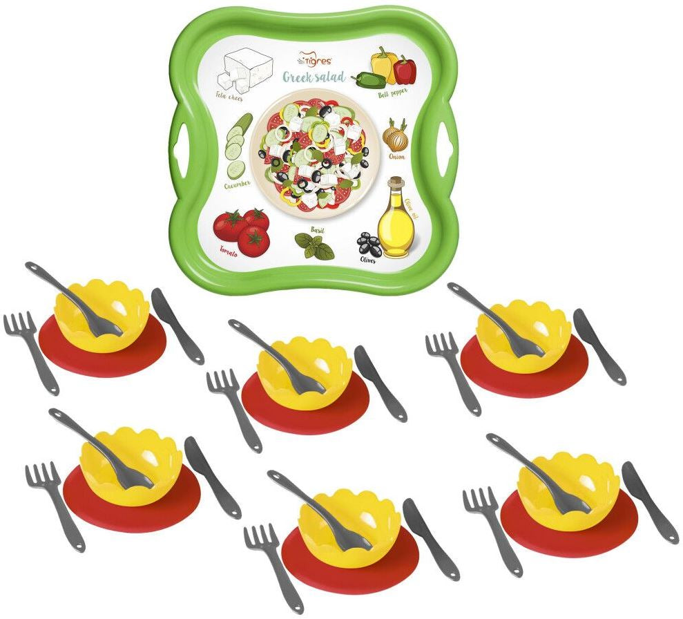 Tigres 39898 Salad on a Tray Toy Tableware Set