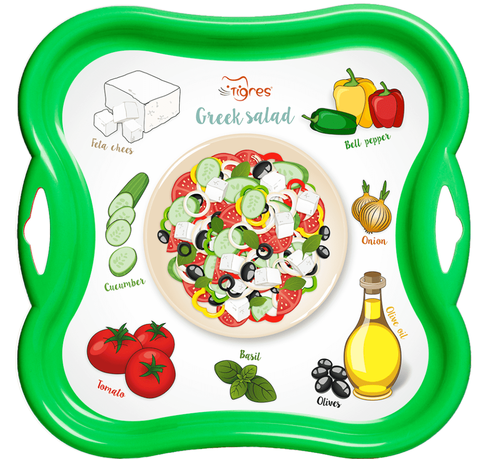 Tigres 39898 Salad on a Tray Toy Tableware Set - Image 3