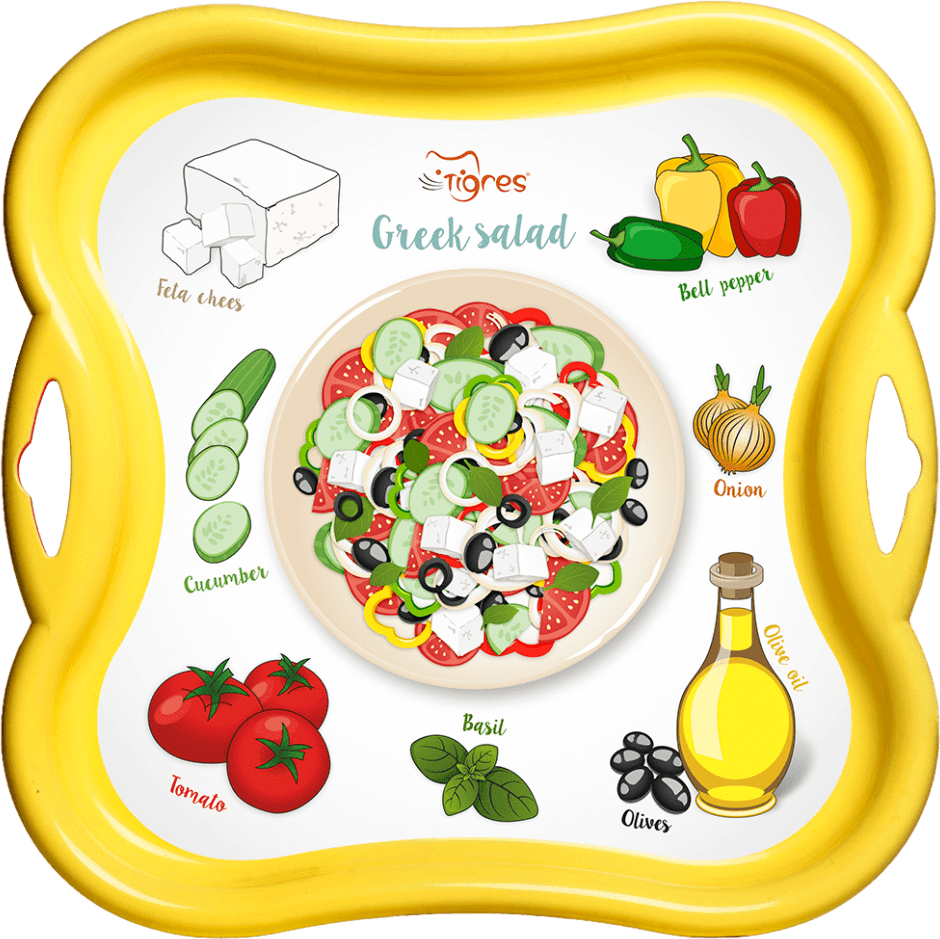 Tigres 39898 Salad on a Tray Toy Tableware Set - Image 4