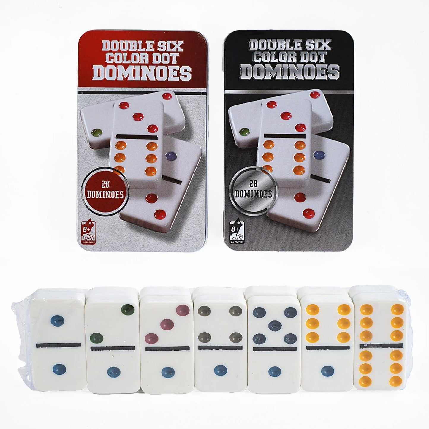 C 36808 Dominoes Board Game in Metal Tin