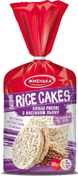 Zhmenka Rice Cakes with Flax Seeds, 100 g