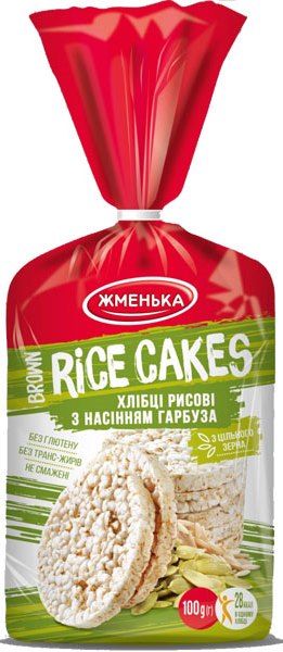 Zhmenka Rice Cakes with Pumpkin Seeds, 100 g